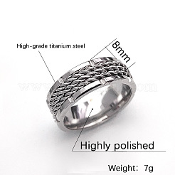 304 Edelstahl Fingerringe für Männer&nbsp;WGF2804-01