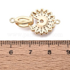 Messing Micro Pave klare Zirkonia Falte über Verschlüsse&nbsp;KK-Q074-18G