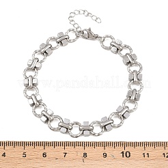 Gliederkettenarmbänder aus 304 Edelstahl für Damen&nbsp;BJEW-H207-01E-P
