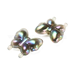 Placcatura uv luminosa perline acriliche iridescenti arcobaleno&nbsp;OACR-F006-03B