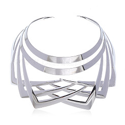 Colliers manchettes géométriques multicouches en fer pour femmes&nbsp;WG85588-02