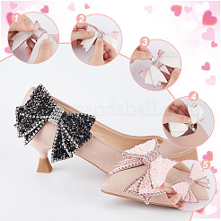 Подвески для обуви с бантом и стразами из смолы&nbsp;FIND-GA0004-20