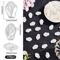 100 шт. Абс пластик имитация жемчуга бусины OACR-LT0001-05