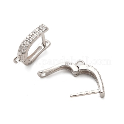 925 фурнитура для сережек-русалок из стерлингового серебра с кубическим цирконием STER-U009-08P