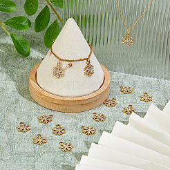 40 шт. рождественские подвески из сплава с уф-покрытием и кристаллами со стразами ALRI-DC0001-08