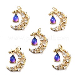 Латунные микро проложить кубического циркония подвески ZIRC-H122-04G-01