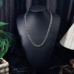 Collier chaîne cubaine en acier inoxydable 304 (1 pièce) pour homme et femme&nbsp;NJEW-SP0001-23F