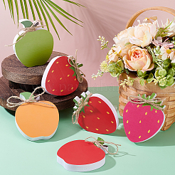 6шт деревянные фигурки фруктов AJEW-GA00022