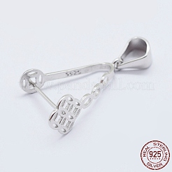 Антикоррозийное родиевое покрытие 925 стерлинговое серебро микропаве кубические цирконии подвески баилы&nbsp;X-STER-E054-13P