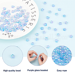 2 нить прозрачных стеклянных бусин GLAA-DC0001-12