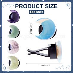 5 шт. лунный натуральный аметист HJEW-BC00069