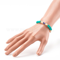 Bracciali elasticizzati fatti a mano in argilla polimerica&nbsp;BJEW-JB06351