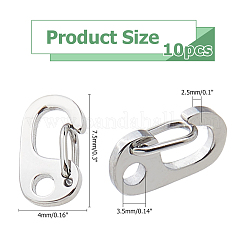 10 шт. нержавеющая сталь защелкивающийся брелок с застежкой-защелкой&nbsp;FIND-HS0001-70