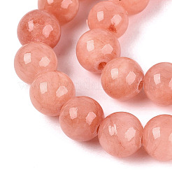 Hebillas de abalorios piedras preciosas de jade amarillo teñido natural&nbsp;X-G-R271-8mm-Y31