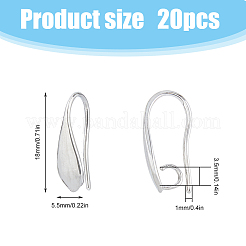 20 шт латунные серьги крючки&nbsp;KK-FH0007-17P