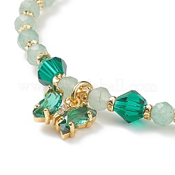 5 шт. 5 стильных браслета из натуральных смешанных драгоценных камней и стеклянных бусин&nbsp;BJEW-JB08881