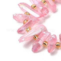 Гальванические природный кристалл кварца бусы пряди&nbsp;G-F800-F