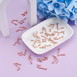 2 комплект из цинкового сплава со стеклянными стразами&nbsp;FIND-FW0001-07