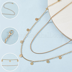 2 комплект 2-х цветных железных цепочек на талию&nbsp;AJEW-GF0011-04