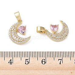 Pendentifs en zircone cubique de couleur mélangée en laiton micro pavé&nbsp;KK-A299-06G