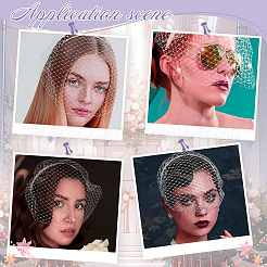 2 шт. 2 цвета свадебная вуаль со стразами тканевые резинки для волос DIY-GA0007-03