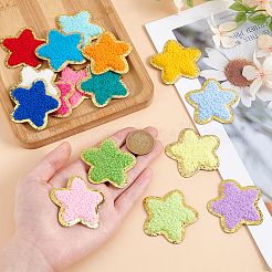 16 шт. 16-цветные нашивки на тканевые полотенца с вышивкой&nbsp;DIY-MA0006-59