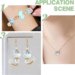 100шт 10 стиля прозрачные стеклянные бусины&nbsp;GLAA-CJ0001-93