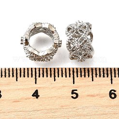 Колонна латунные микро-паве кубические цирконии европейские разделительные бусины KK-L230-03P