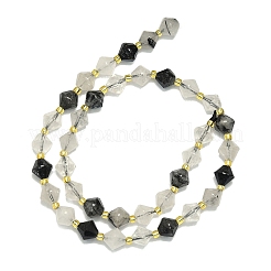 Натуральные турмализированные кварцевые бусинки G-I376-B27-01