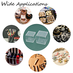 4 шт. 2 квадратных перерабатываемых пластиковых прозрачных подарочных коробки CON-AR0001-07