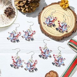 Акриловые серьги-подвески Санта-Клаус&nbsp;EJEW-YWC0001-01