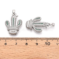 Латунные микро проложить кубического циркония подвески&nbsp;KK-N257-72P