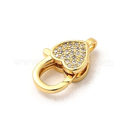 Латунный микро pave прозрачный кубический цирконий лобстер KK-A266-24F-G