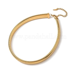 12 мм плоские цепочки-змейки из нержавеющей стали 304 для женщин&nbsp;LS-NJEW-U049-01G