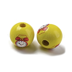 Набивные деревянные европейские бусины&nbsp;WOOD-L020-D09