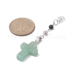 Крестовые украшения из смешанных драгоценных камней HJEW-JM01019