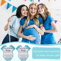 24 шт. Карточки для демонстрации браслетов из бумаги с напечатанными словами&nbsp;BJEW-FG0001-05A