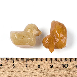 Декоративные утки из натурального топаза и нефрита.&nbsp;G-N345-12B