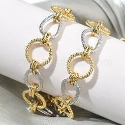 Двухцветные латунные цепочки с витыми звеньями&nbsp;KK-C251-34GP