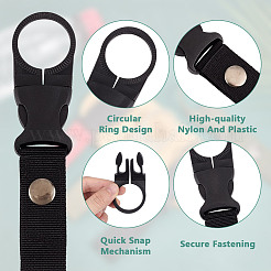 8 шт. 4 цвета нейлон и пластик подвесная пряжка для бутылки карабин&nbsp;AJEW-FG0004-89