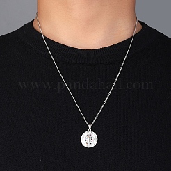 Ожерелья с подвеской из латуни с микропаве и кубическим цирконием&nbsp;NJEW-M211-03B-P