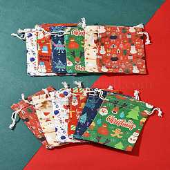 12 шт. 6 стиля тканевых мешков для хранения с рождественской тематикой ABAG-FS0001-09