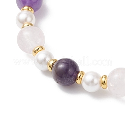 Браслеты с подвесками в виде бабочек из латуни с микропаве из прозрачных кубических цирконий BJEW-JB12848