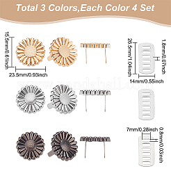 12 комплект двухцветных пряжек из сплава FIND-WR0006-06