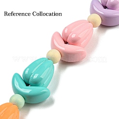 Выпечка краски акриловые бусины OACR-Q189-02