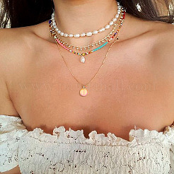 40шт 4 цвета гальванические стеклянные бусины EGLA-BT0001-01