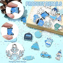 44 шт. 22 стиля подвески из сплава и эмали на зимнюю тематику&nbsp;ENAM-CJ0006-42