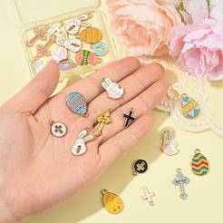 24 шт. 20 подвески из эмалевого сплава в виде пасхального яйца ENAM-FS0004-01