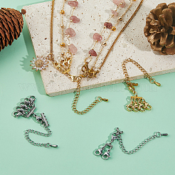 8 шт. 2-х цветные карабины из нержавеющей стали 304&nbsp;FIND-DC00001