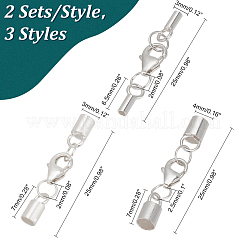 6шт застежки-когти из стерлингового серебра FIND-AB00056